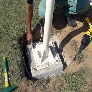 hoisting flag installation